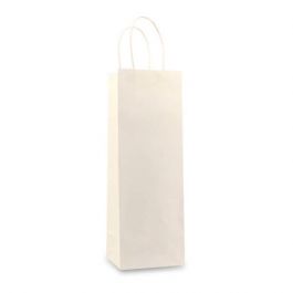 Sac bouteille de vin Blanc, 12+10x35cm - 100 pcs