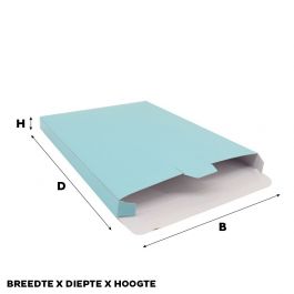 Carton pour Colis 240x350x29 mm Bleu clair - 50 pcs