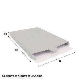 Carton pour Colis 240x350x29 mm Argenté - 50 pcs