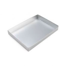 Fond de Boîte en papier Argenté, 13,7x2,5x19,1cm - 25 pcs