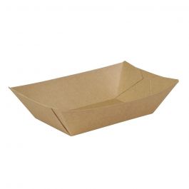 Eco-friendly Paper Food Trays brown 500 ml (800 pieces) [GB-DCA06446]