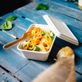 Barquette en canne à sucre 17 x 12 x 6 cm, 650 ml - 500 pièces