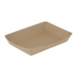 Plateaux à snack en carton 1250 ml 27x20x3,5 cm - 600 pièces