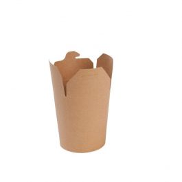 Asia-cardboard boxes 400 ml, brown, PLA-coated (500 pieces) [GB-DFC06830]