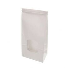 Sachets kraft blancs avec fermeture métallique 11.5 x 7 x 24.5 cm - 400 pièces