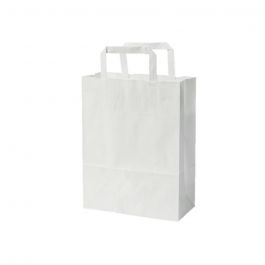 Kraft paper-carrier bags white 22x10x28 cm  (250 pieces) [GB-DSE02342]