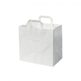 Kraft paper-carrier bags white 26x17x25 cm (250 pieces) [GB-DSE02396]