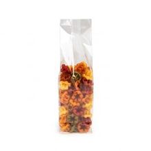 Sachet à soufflet à fond plat compostable à domicile 70x51x254 mm avec insert en papier - 100 pièces