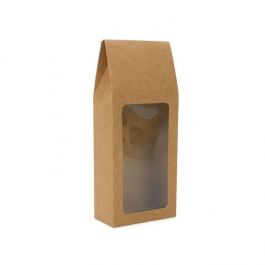 Boîte en papier kraft avec fenêtre, 9x45x215mm - 25 pcs