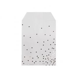 Paper Bags White with Silver Dots 7,6x12,7 cm (100 pieces) [GPB35SD]