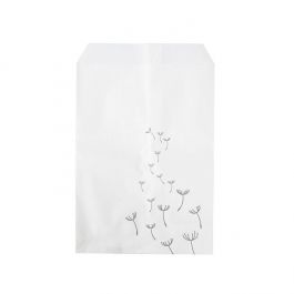 Paper Bags White with Grey Dandelions 12,7x20,3 cm (100 pieces) [GPB58D]