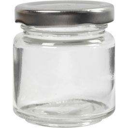 Bocal en verre, H: 6.5 cm, P: 5.7 cm - 12pcs