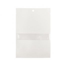 Kraft Bags White Eco-fiendly 10,2x15,2 cm Sealable With Window (100 pieces) [KHS46WKW]