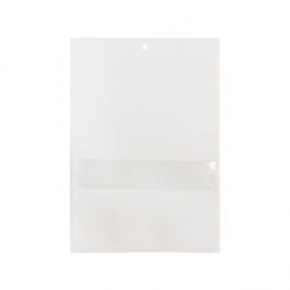 Sachet en kraft blanc écologique 15,2x22,9 cm Scellable avec fenêtre (100 pièces) [KHS69WKW]