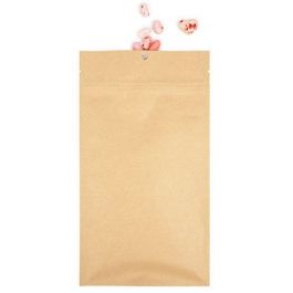 Sachet zip en Kraft & Plastique, 127x208mm - 100 pcs