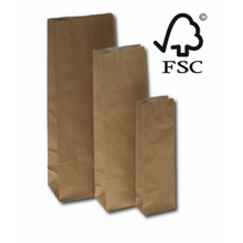 Sachet à fond plat Eco en Kraft, 90x60x245mm - 100 pcs