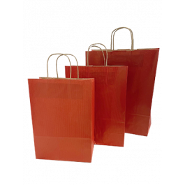 Sac en papier Rouge foncé, 260+120x350mm - 50 pcs