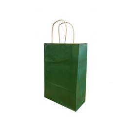 Sac en papier Vert foncé, 220+100x310mm - 50 pcs