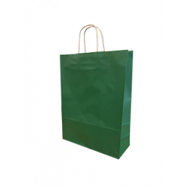 Sac en papier Vert foncé, 320+120x410mm - 50 pcs