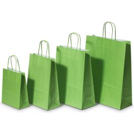 Sac en papier Vert, 320+120x410mm - 50 pcs