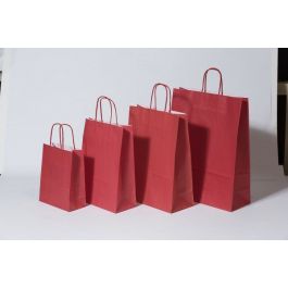 Sac en papier Rouge, 260+120x350mm - 50 pcs