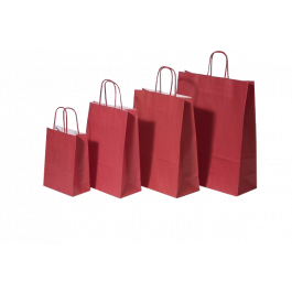 Sac en papier Rouge, 320+120x410mm - 50 pcs