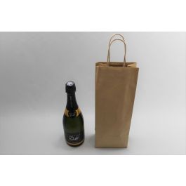 Sac à vin en papier Kraft, 140x80x390mm - 50 pcs