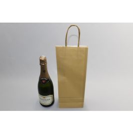 Sac à vin en papier Or, 140x80x390mm - 50 pcs