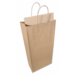 Sac à vin en papier Kraft, 180x80x390mm - 50 pcs