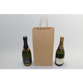 Sac à vin en papier Kraft, 180x80x390mm - 50 pcs