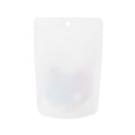 Doypack éco-responsable à maintien vertical en kraft blanc 10,2x6x15,2 cm (100 pièces) [SUPEK2W]