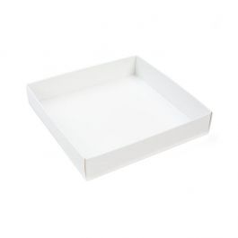 Fond de Boîte en papier Blanc, 13x2,5x13,3cm - 25 pcs