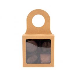 Boîte kraft avec fenêtre 90x30x90mm - 25 pcs