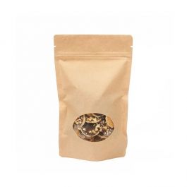 Doypack en Kraft avec fenêtre ovale, 13x7x20.5cm | 113 gr - 100 pcs
