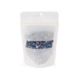 Doypack écologique en papier de riz blanc, avec fenêtre rectangulaire 10,2x6x15,2 cm (100 pièces) [ZBGRC2W]