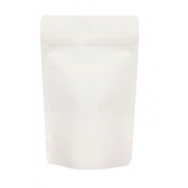 Doypack en papier Kraft blanc, 80x50x130mm - 100 pcs